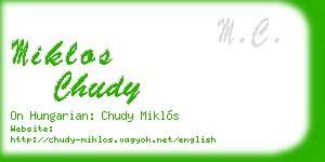 miklos chudy business card